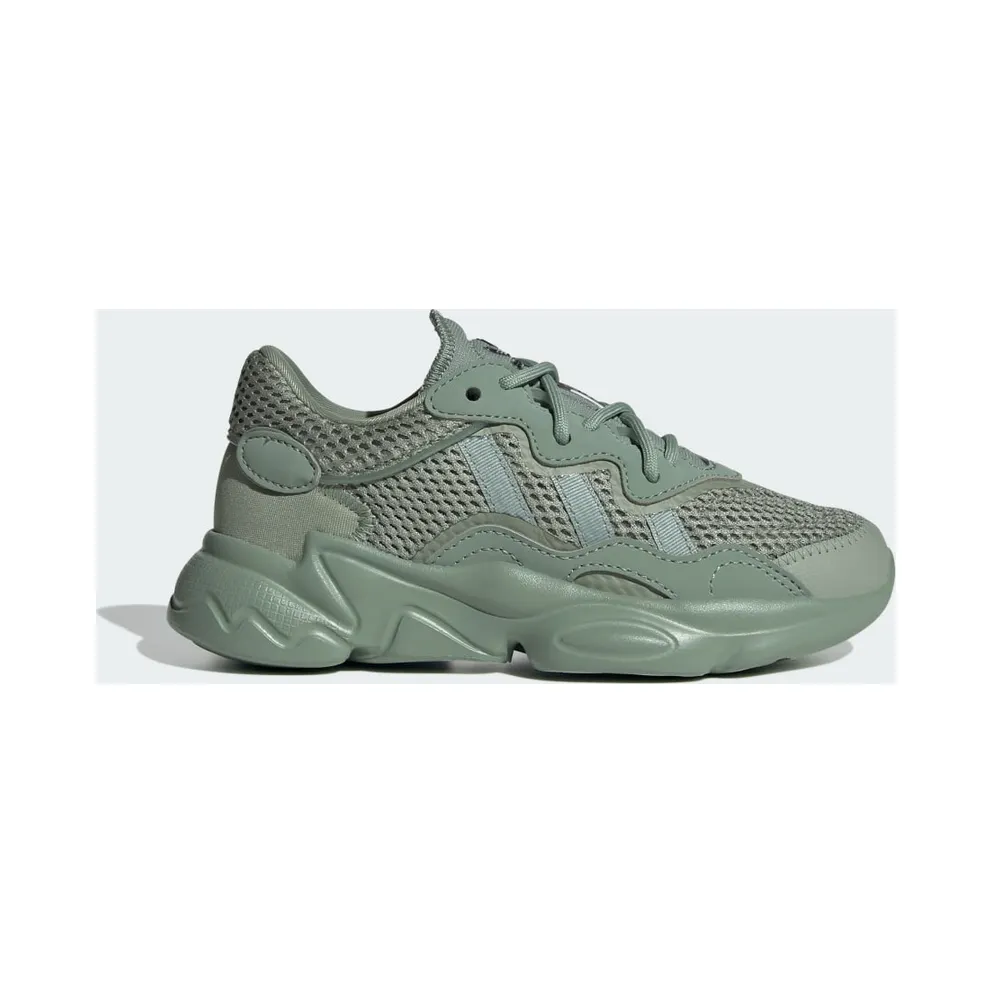 adidas Ozweego Shoes Kids “Silver Green / Silver Green / Core Black” (JI0298)