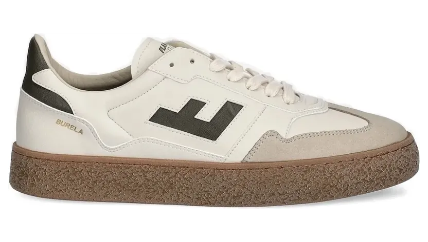 Flamingos Burela leren met logodetail “White” (BBOLI)