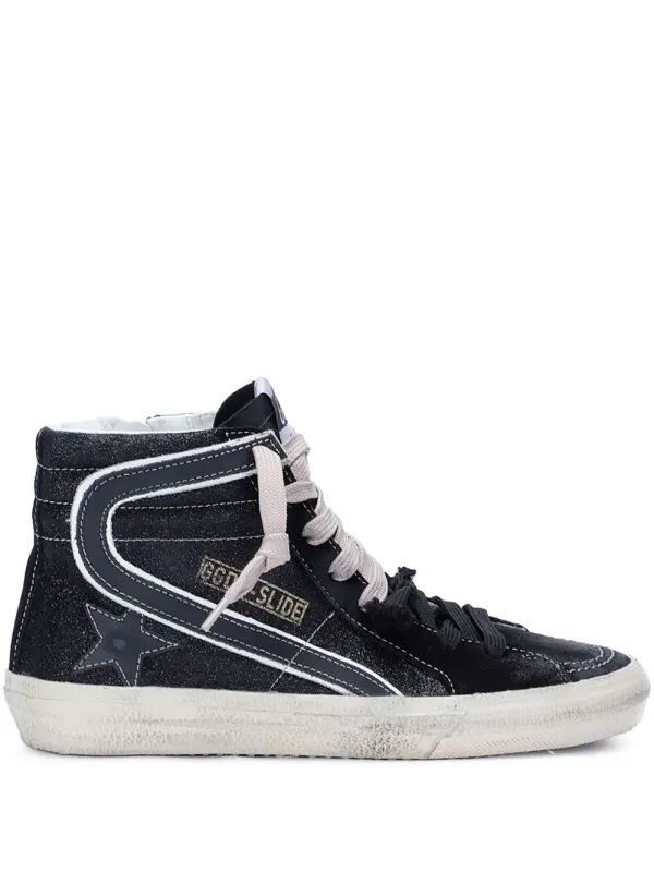 Golden Goose Slide High-Top-Sneakers – Schwarz (GWF00115F006888)