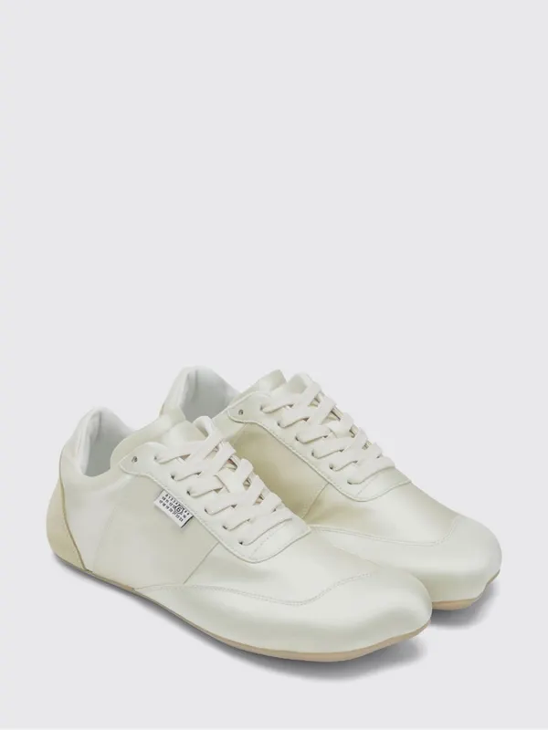 Maison Margiela Anatomic Tabi Satin and Suede Sneakers White (S59WS0248P7563T1010)