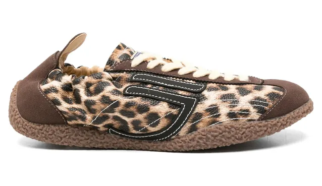 Puraai Leopard-print Lace-up “Brown/Black” (PU901C-007)
