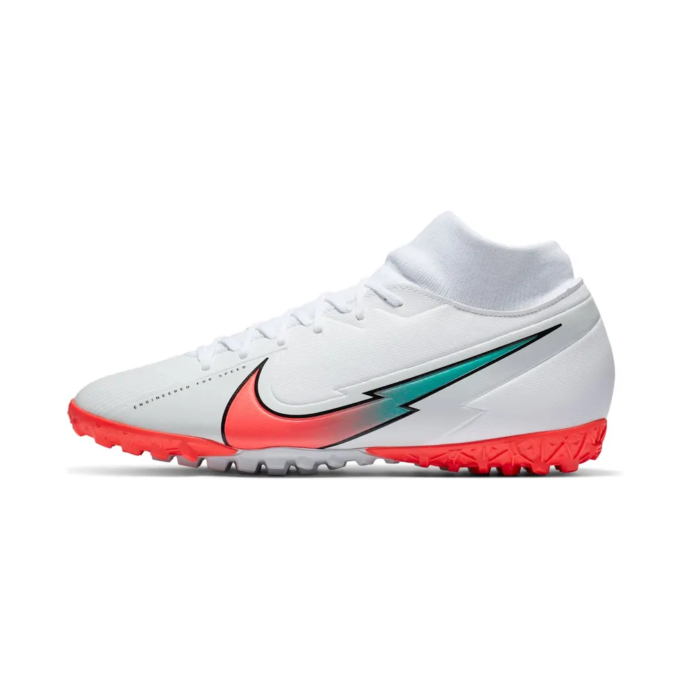 Nike Mercurial Superfly 7 Academy TF White Crimson Jade (AT7978-163)