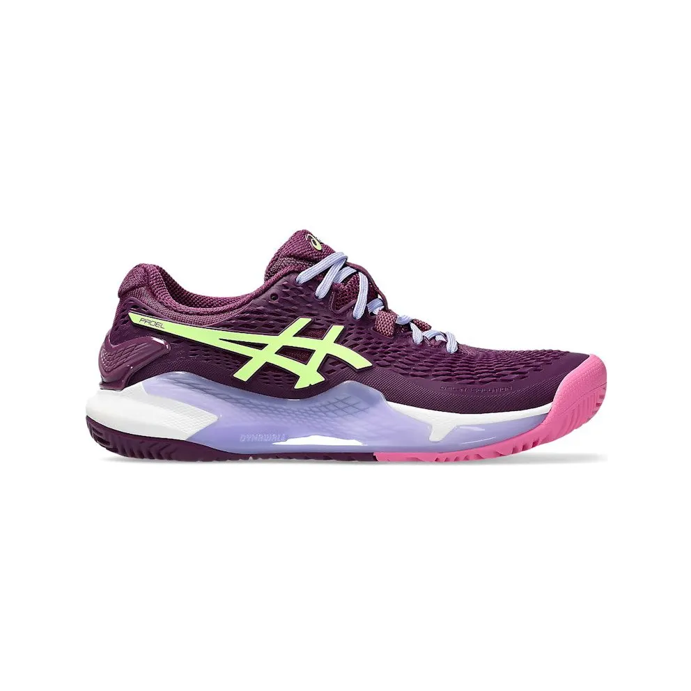 ASICS Gel-Resolution 9 Padel Deep Mauve Lime Green (1042A245-500)