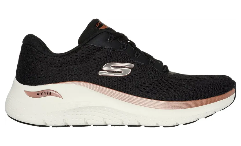 Skechers Arch Fit 2.0 – Glow The Distance Sneaker Zwart/Roos Goud