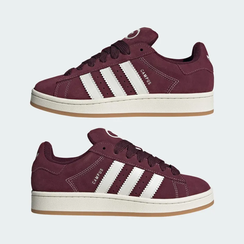 Adidas Campus 00s Maroon / Core White / Maroon (JS2761)