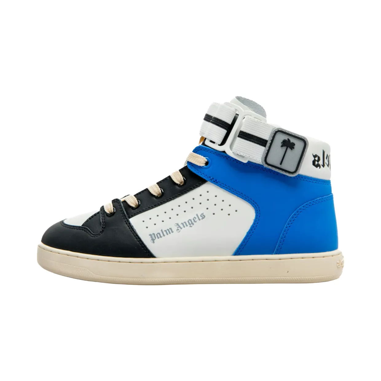 Palm Angels High-Top-Sneakers mit Riemen “White” (PMIA007F22LEA0010145)