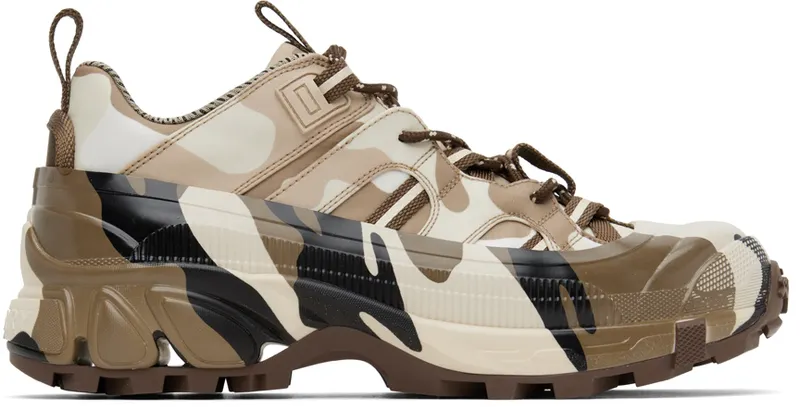 Burberry Brown Camouflage Arthur Sneakers (8053079)