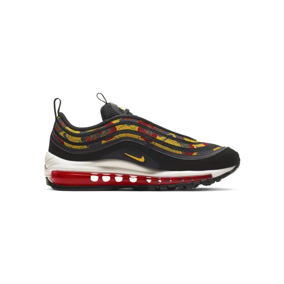 Nike Air Max 97 Floral Black (W) Black/University Gold-Sail-Bright Crimson (BV0129-001)
