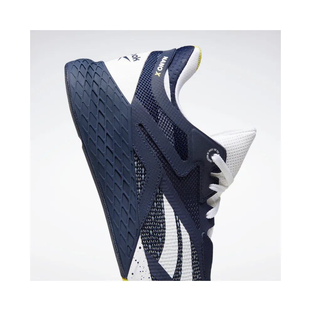 Reebok Nano X Shoes Vector Navy / White / Chartreuse