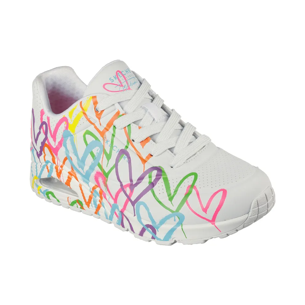 Skechers JGoldcrown: Uno – Highlight Love – White / Multi – “White” (177981 WMLT)
