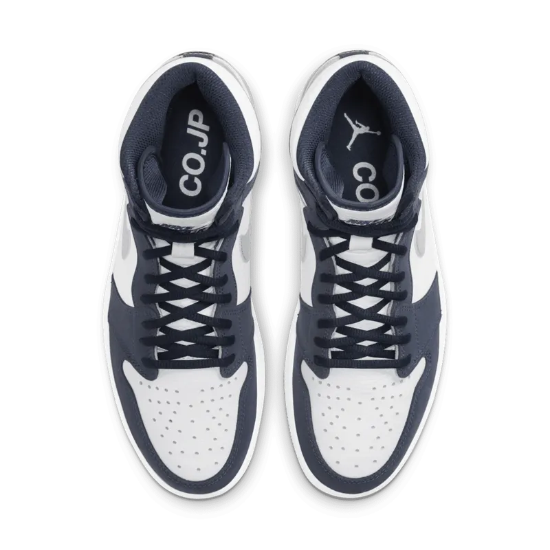 Jordan 1 Retro High COJP Midnight Navy (Suitcase) White/Metallic Silver-Midnight Navy (DB5877-100)