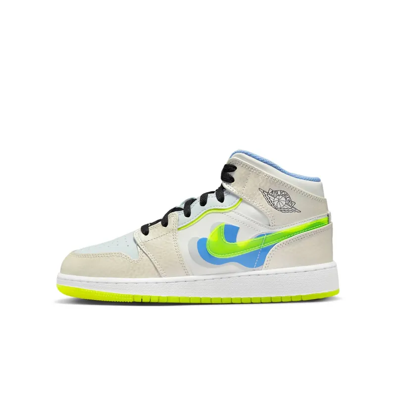 Air Jordan 1 Mid SE GS “Warped Swoosh'” (DV1314-017)