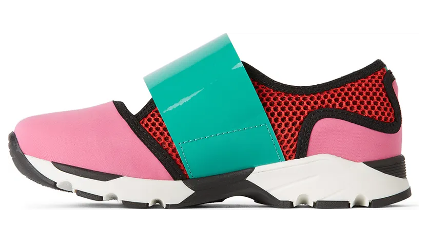 Marni Kids Pink & Red Scuba Sneakers (67878) (3)