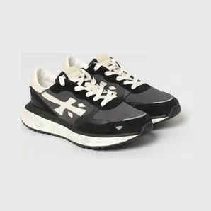 Premiata Lauryn Sneakers in Leather and Mesh Black (LAURYN7479)
