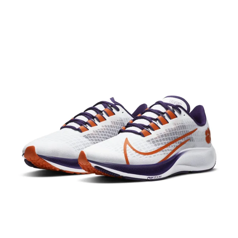 Nike Air Zoom Pegasus 37 Clemson White/Pure Platinum-New Orchid-University Orange (CZ5378-100)