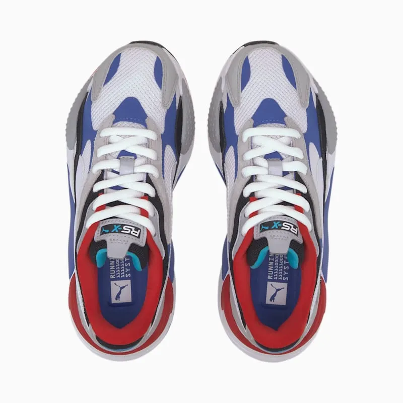 Puma RS-X 3 Puzzle White Blue Red (GS) Puma White/Dazzling Blue-High Rise (372357-05)