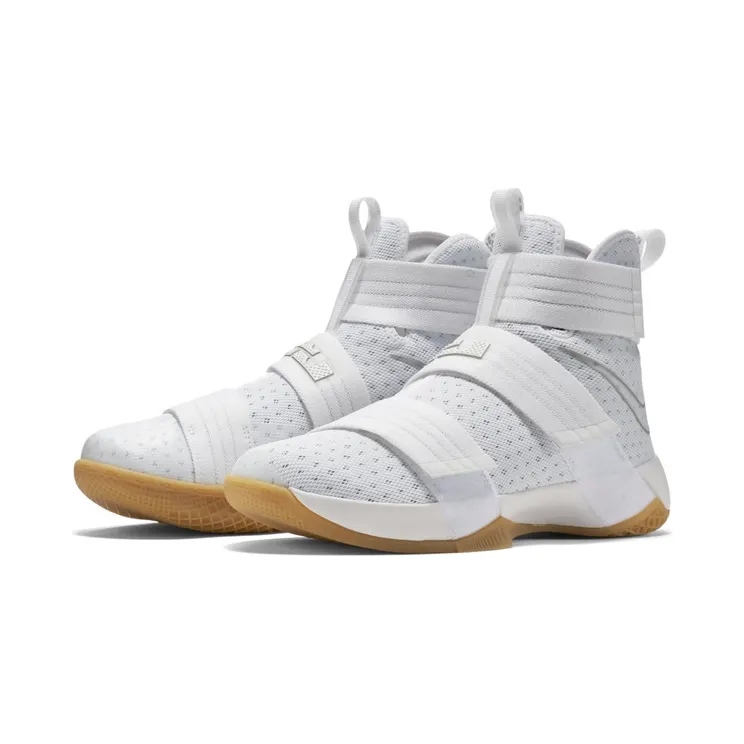 LeBron Soldier 10 White/Metallic Silver-White (844379-101)