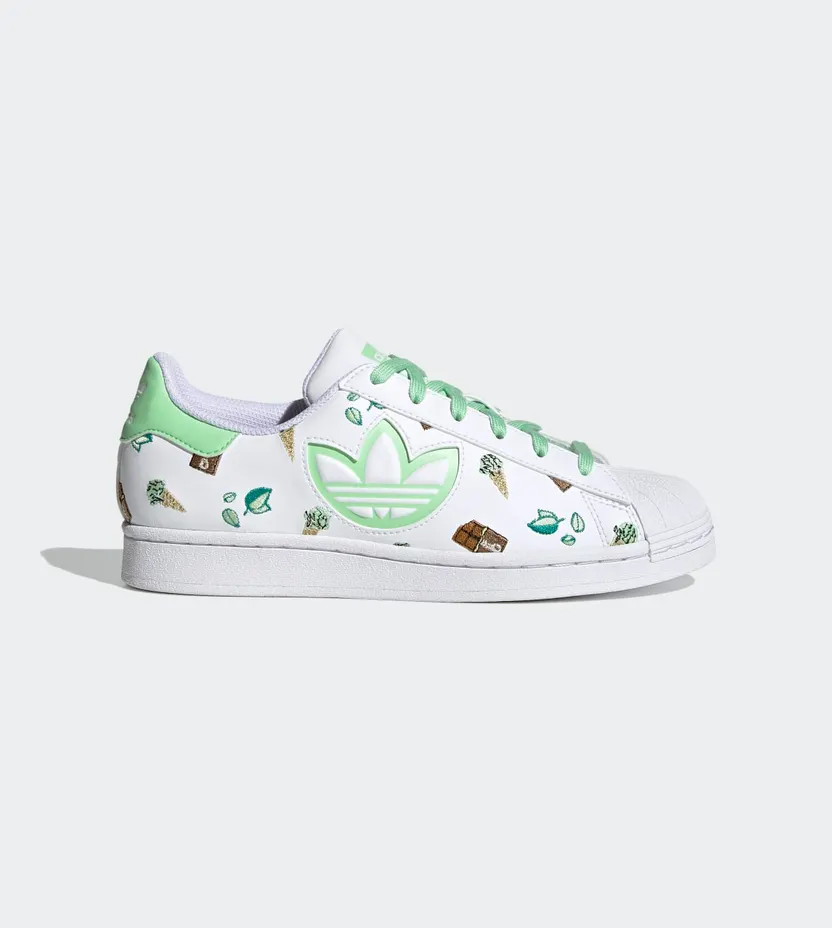 adidas Superstar Cloud White / Cloud White / Glory Mint (H05668)