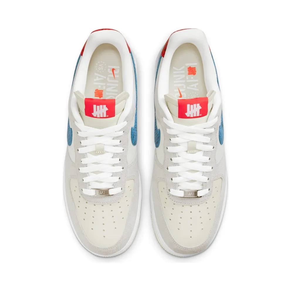Nike x Undefeated Air Force 1 Low SP 5 On It Dunk Vs AF1 (2021) – “White / Neutral Grey-blue-red” (DM8461-001)