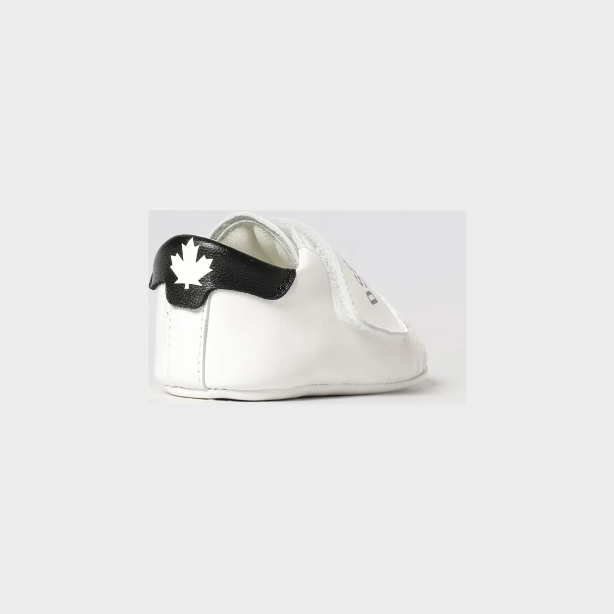 Dsquared2 Kid’s Low-Top Lambskin Leather Sneakers with Velcro Strap White (8260101) (2)