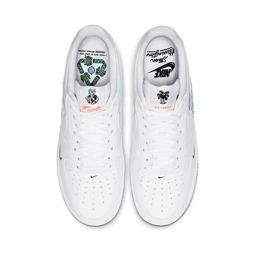 Nike Air Force 1 Flyleather Steve Harrington Earth Day (2019) White/White-White (CI5545-100)