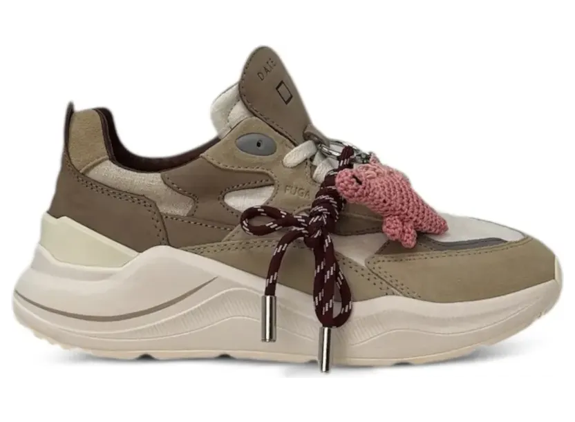 Date Fuga sneakers met vlakken – Beige (W441FGLI)
