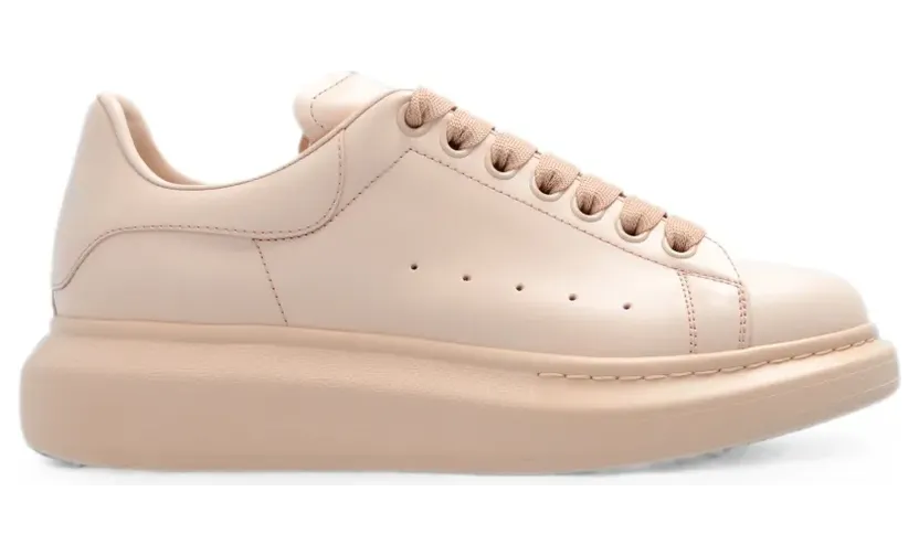 Alexander McQueen Oversized leren sneakers – Beige (718139WIEEM)
