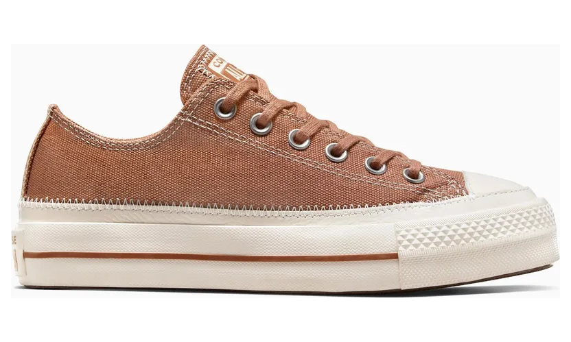 Converse Chuck Taylor All Star Lift Platform Mixed Material Clay Pot/egret/clay Pot