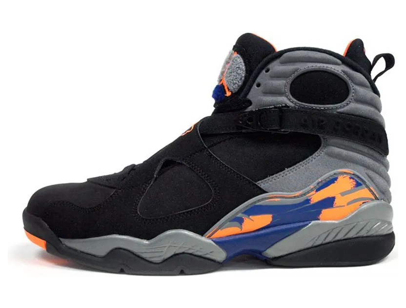 Air Jordan 8 Retro ‘Phoenix Suns’ blk/brght ctrs-cl gry-dp ryl b (305381-043)