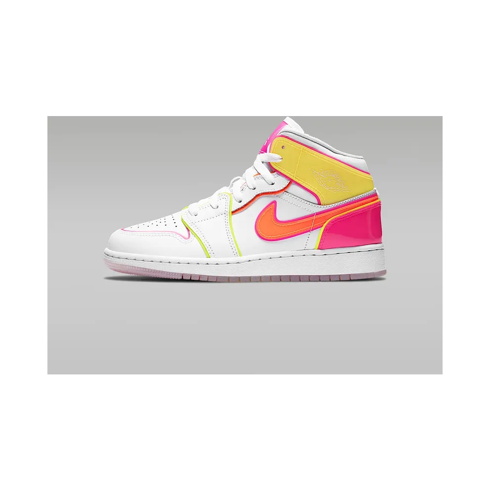 Air Jordan 1 Mid SE Edge Glow (GS) (2020) (CV4611-100)