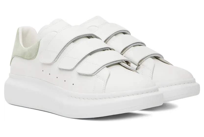 Alexander McQueen White & Green Oversized Sneakers (727398WIBN2) (4)