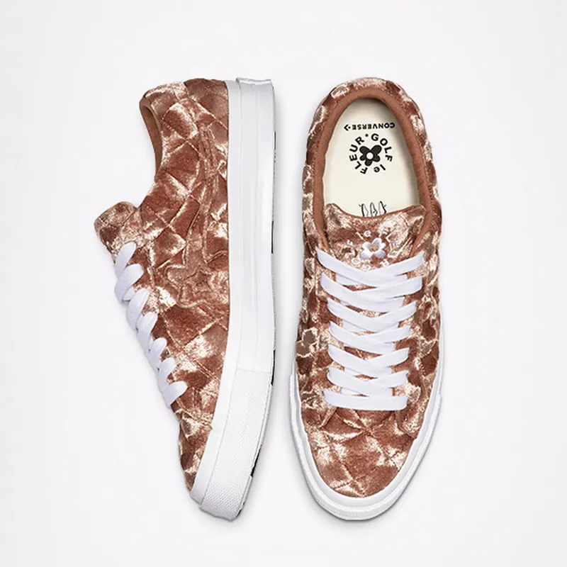 Converse One Star Ox Golf Le Fleur TTC Quilted Velvet Brown Sugar Brown Sugar/Brown Sugar (165599C)