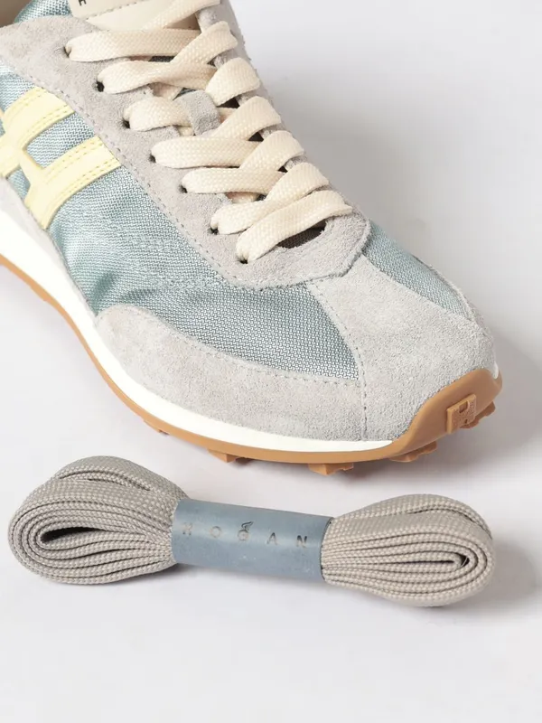 Hogan H699 Sneakers in Mesh and Suede Gnawed Blue (HXW6990GA20V0O0FEB) (3)