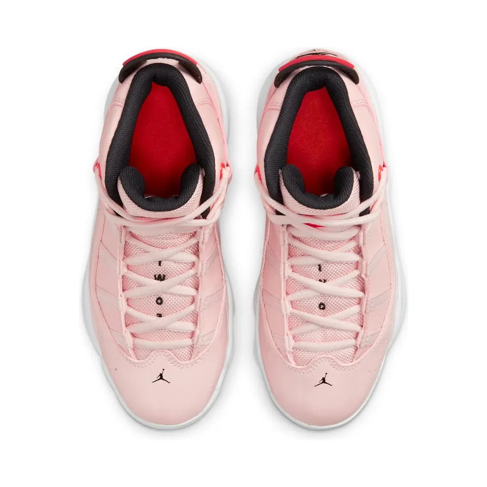 Nike Jordan Kids Pink & Red Jordan 6 Rings Little Kids (323432-602)