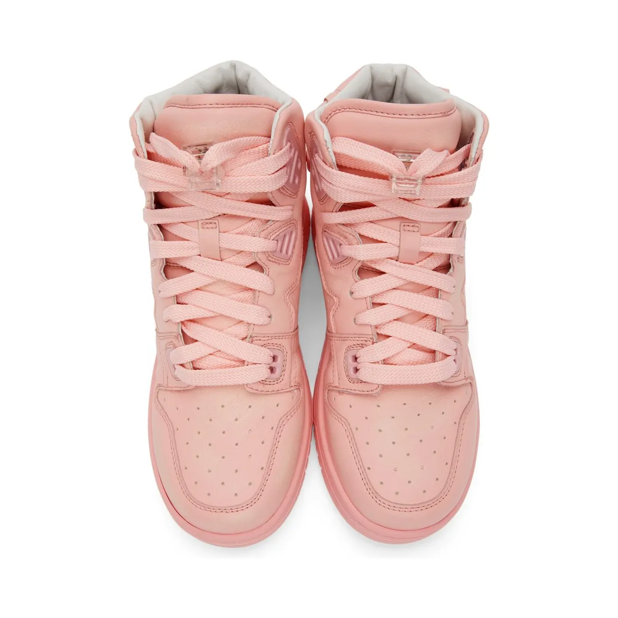 Acne Studios Pink Leather High-Top Sneakers (AD0411-) (5)
