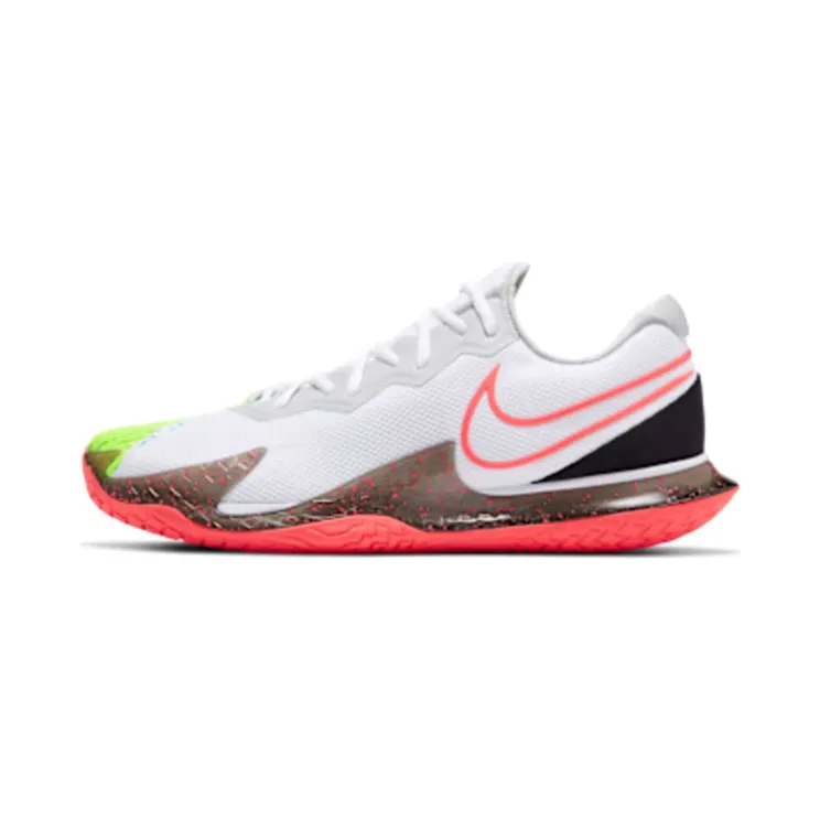 NikeCourt Air Zoom Vapor Cage 4 Hardcourt “White / Hot Lime / Neo Turquoise / Solar Red” (CD0424-104)