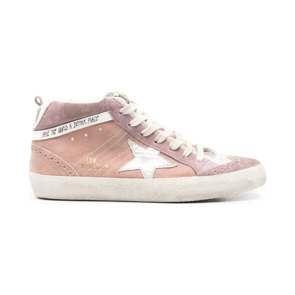 Golden Goose Mid Star Sneakers aus Wildleder – Rosa (GWF00123F006209)