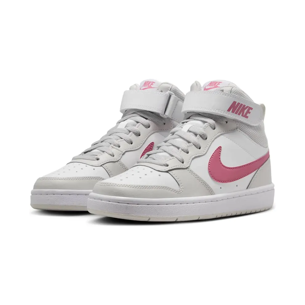 Nike Court Borough Mid 2 White Vast Grey Peony (CD7782-133)