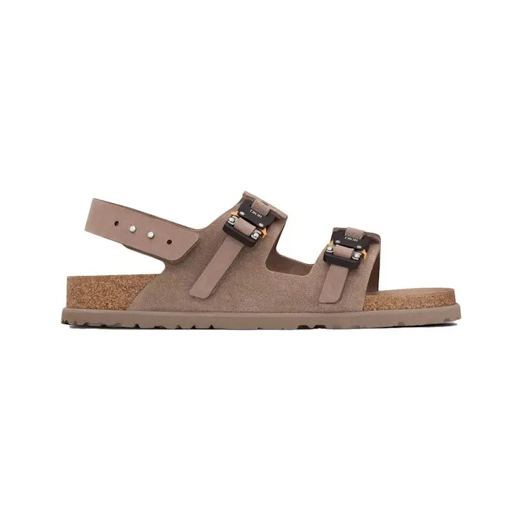 Dior By Birkenstock Milano Sandal Brown Nubuck Calfskin (3SA117ZSG_H700)