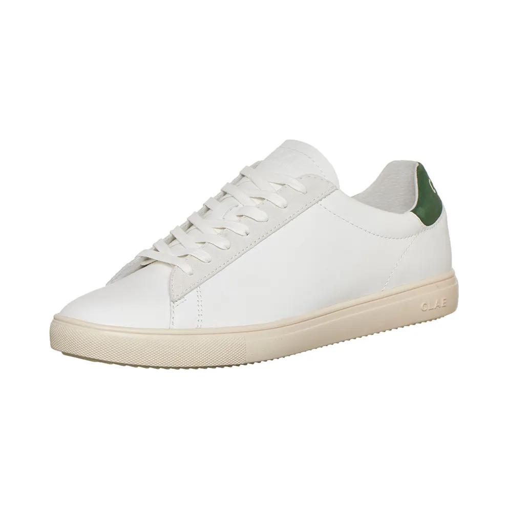 Clae Bradley White Milled Leather / Olive (CL20ABR02-WMO)