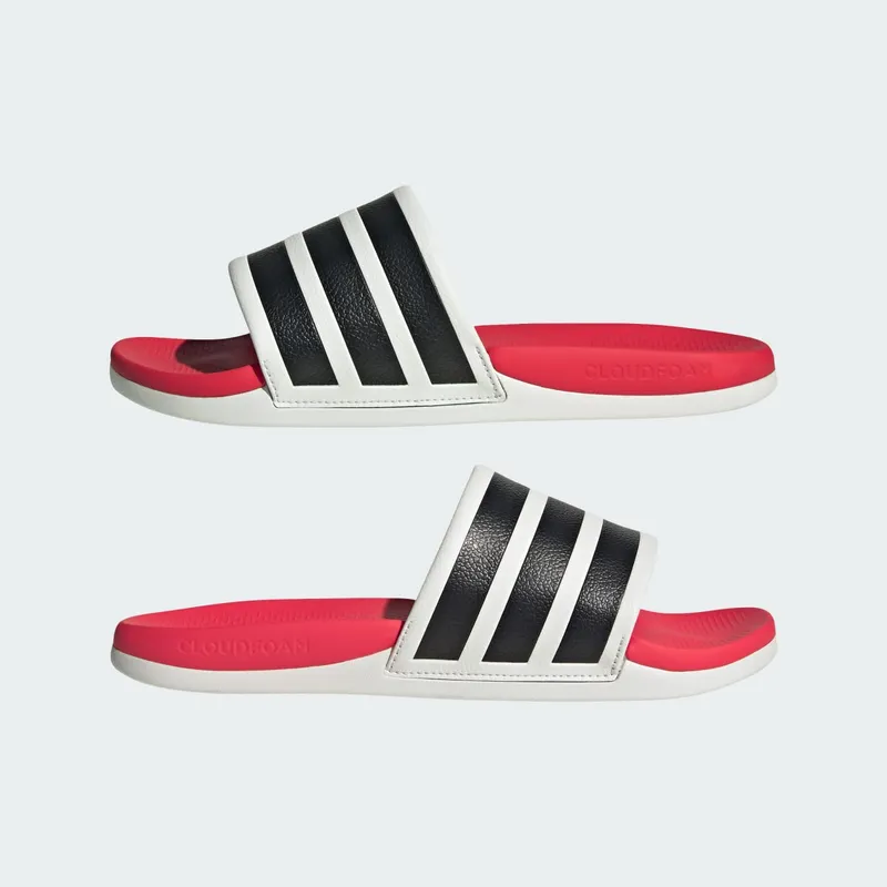 Adidas ADILETTE COMFORT 2.0 Slides Crystal White / Core Black / Lucid Red (HQ2473)
