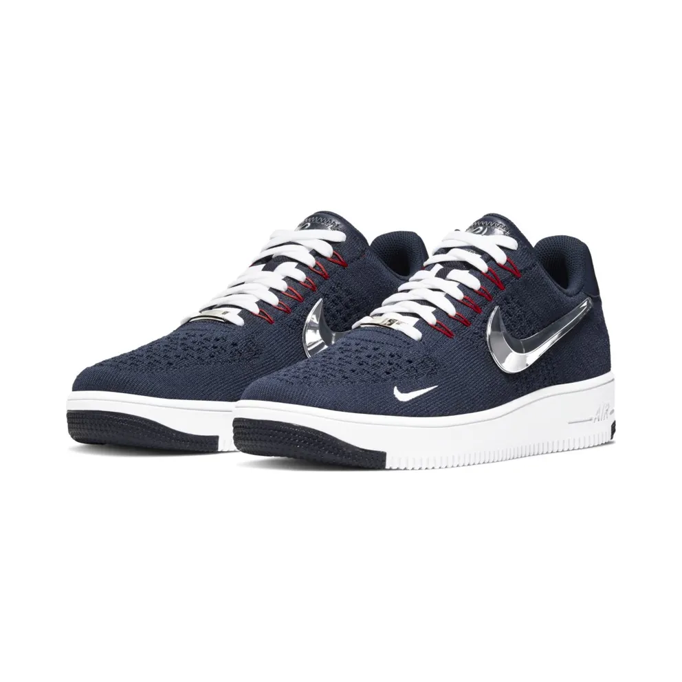 Nike Air Force 1 Ultra Flyknit Patriots 6X Champs College Navy/University Red-White-Chrome (CU9335-400)