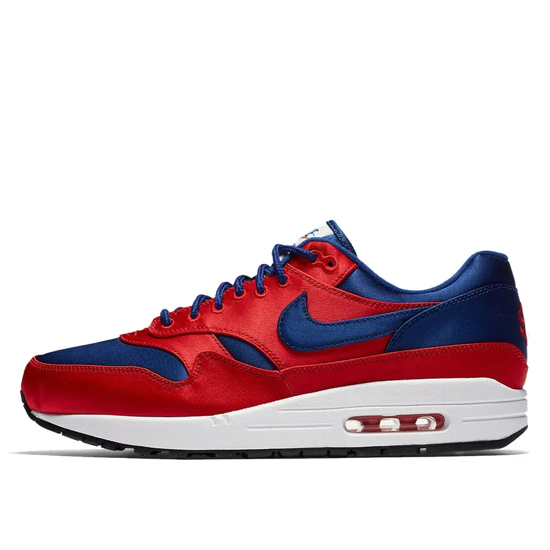Nike Air Max 1 Satin University Red Deep Royal Blue University Red/White-Black-Deep Royal Blue (AO1021-600)