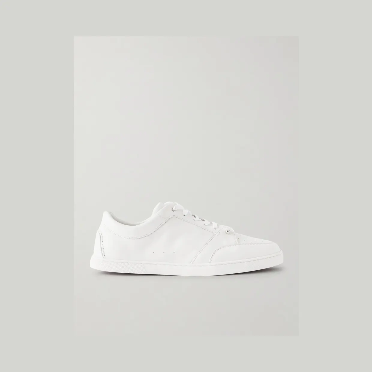 Christian Louboutin Chambelisneak Embellished Perforated Leather Sneakers White (1260324)