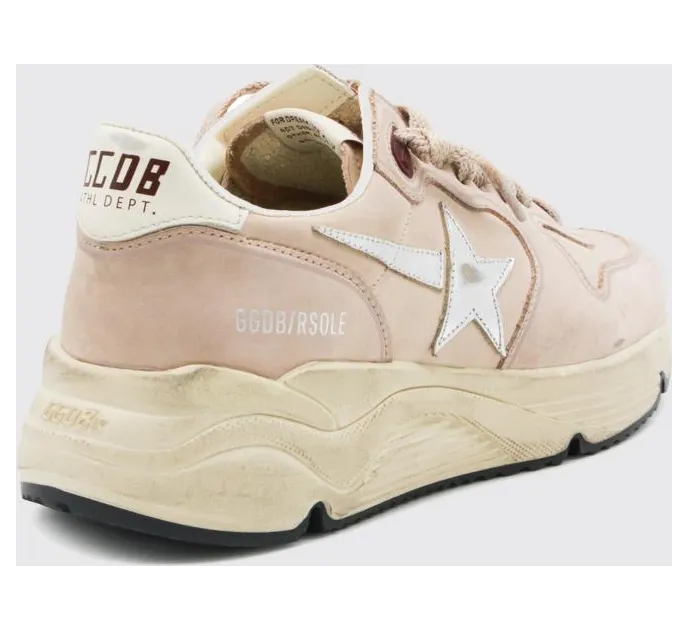 Golden goose Running Sole Leather Sneakers with Distressed Chunky Sole Yellow Cream (GWF00126F00851611709) (2)
