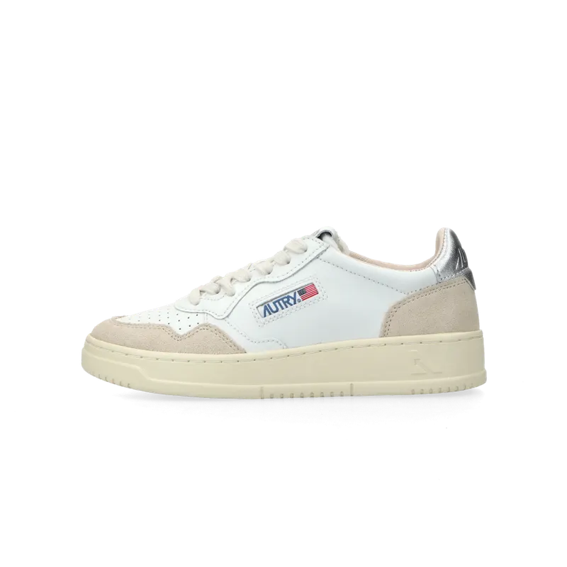 Autry Medalist Low W (leat / suede white / silver) – AULWLS74