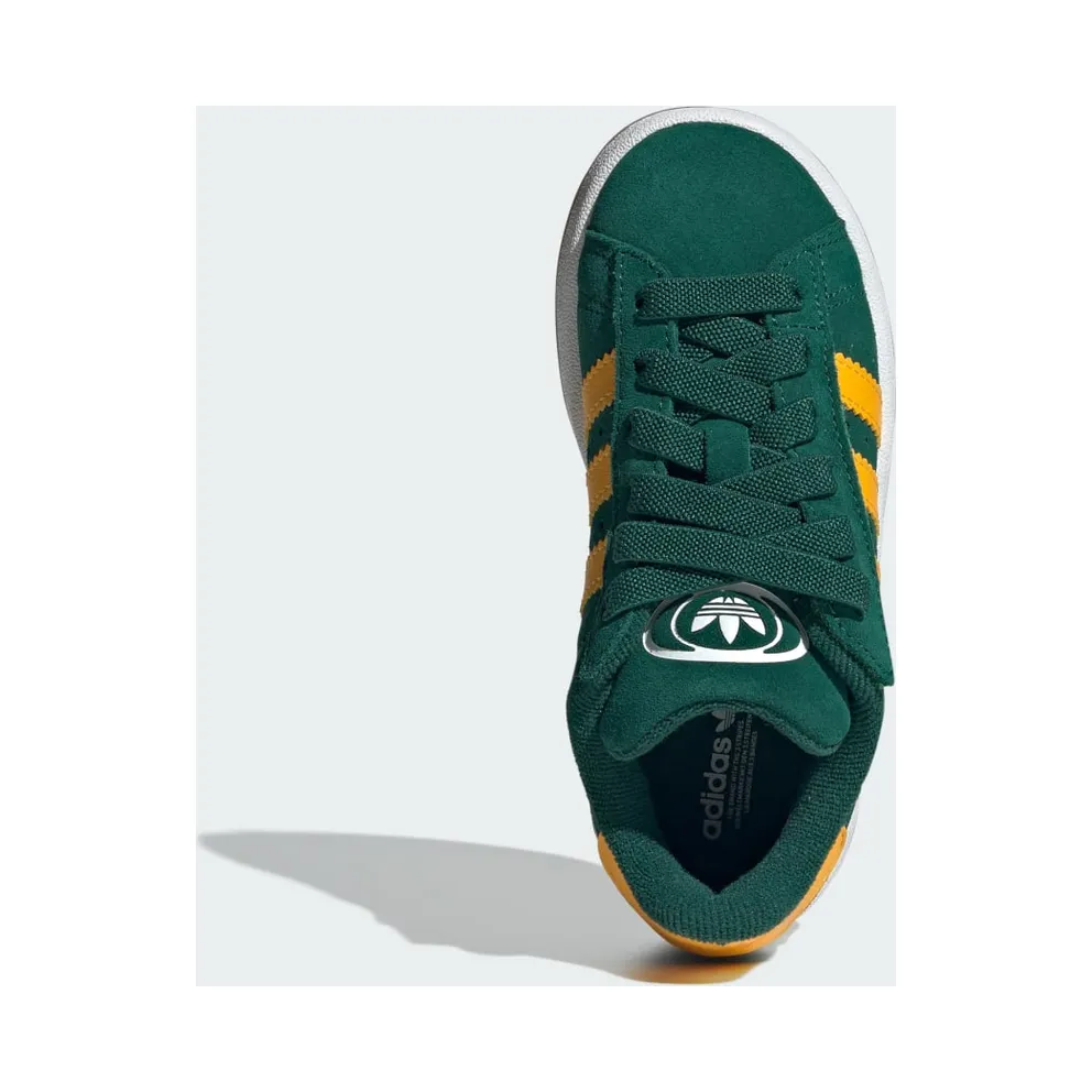 Adidas Campus 00s Comfort Closure Elastic Lace Kids Collegiate Green / Crew Yellow / Cloud White (JR7421)