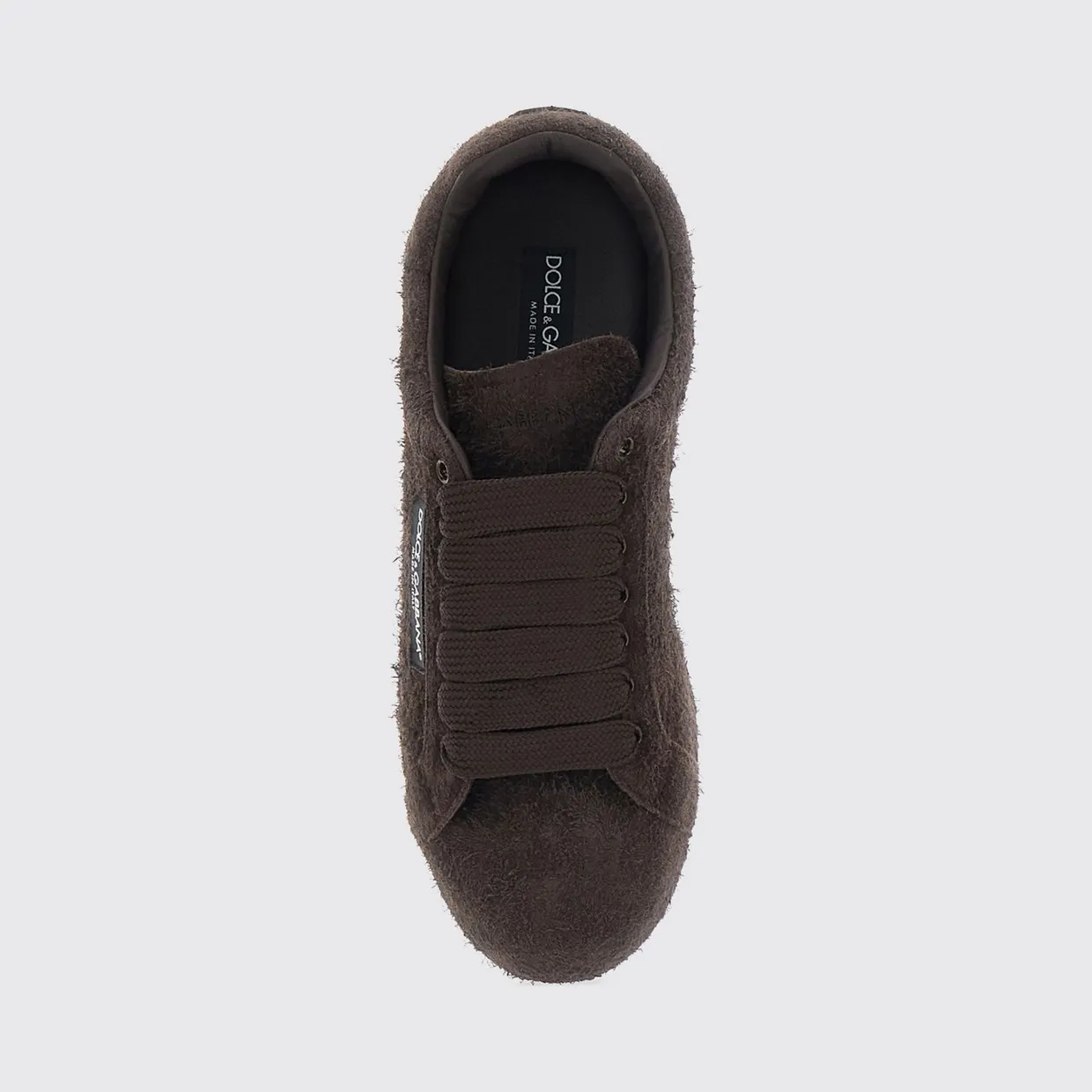 Dolce & Gabbana Portofino Soft Sneakers in Suede Calfskin Dark (CS2471A098187754) (3)