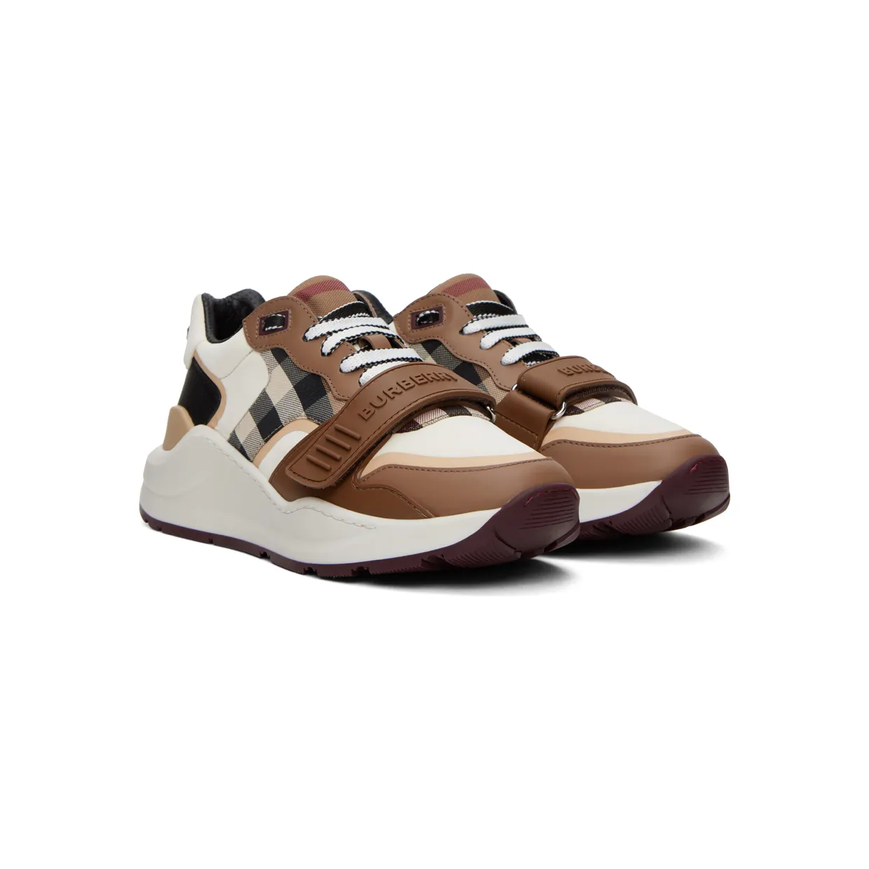 Burberry Brown Check Sneakers (8058874) (4)