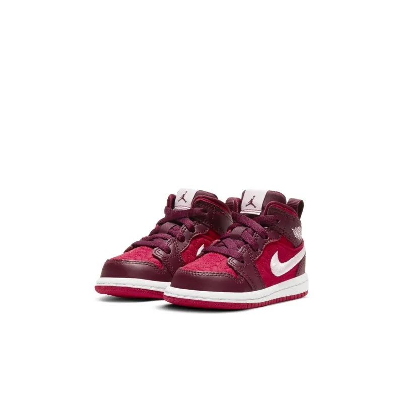Jordan 1 Mid Red Quilt (TD) (AV5172-600)